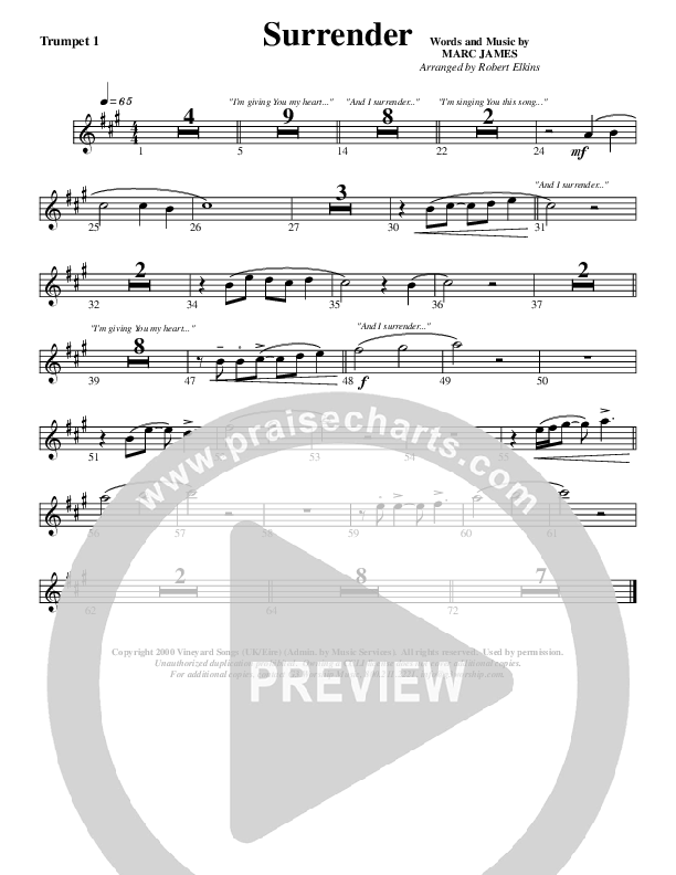 Surrender Trumpet 1 (G3 Worship)