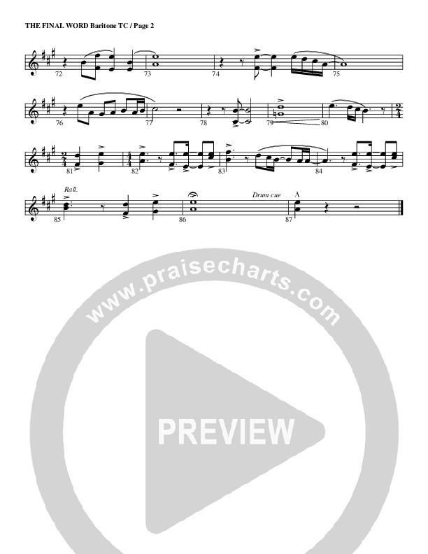 The Final Word Baritone TC (G3 Worship)