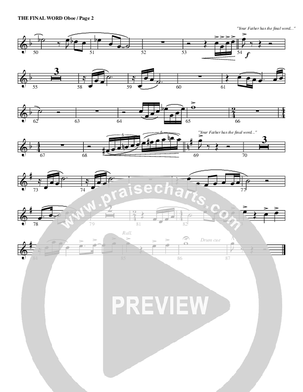 The Final Word Oboe (G3 Worship)