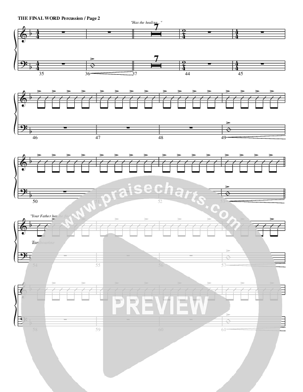 The Final Word Percussion (G3 Worship)