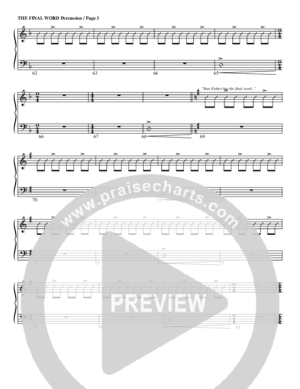 The Final Word Percussion (G3 Worship)