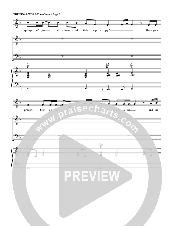 The Final Word Lead & Piano (G3 Worship)
