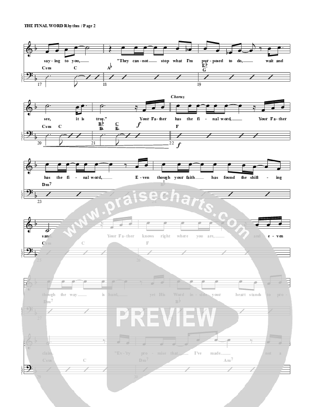 The Final Word Rhythm/Vocal (G3 Worship)