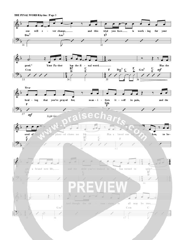 The Final Word Rhythm/Vocal (G3 Worship)