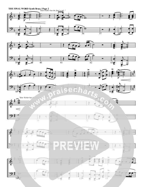 The Final Word Synth Brass (G3 Worship)