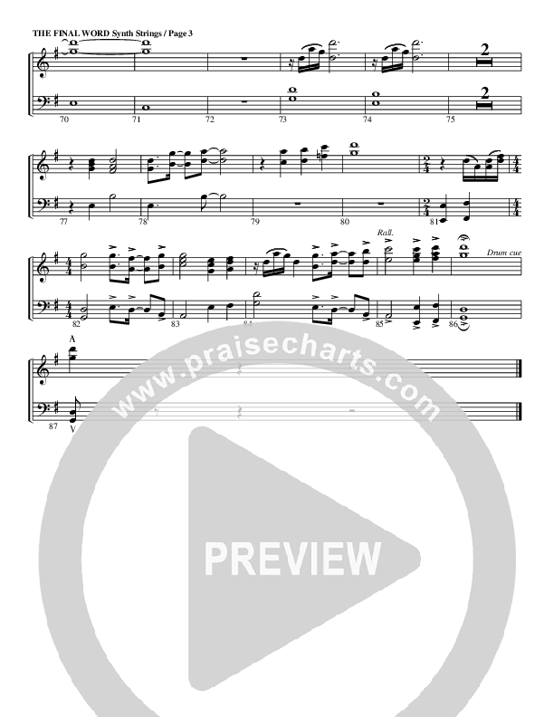 The Final Word Synth Strings (G3 Worship)