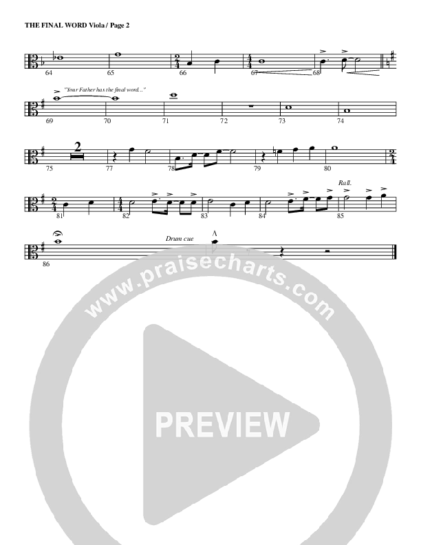 The Final Word Viola (G3 Worship)