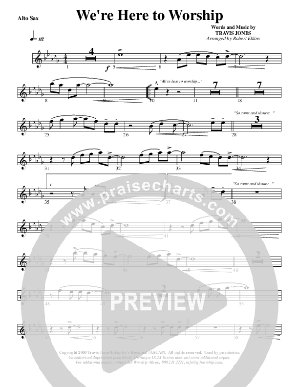 We're Here To Worship Alto Sax (G3 Worship)