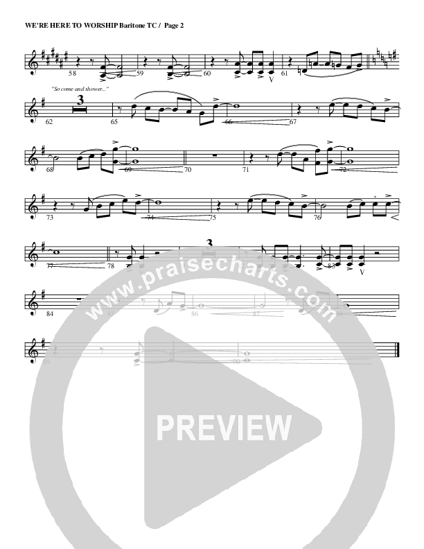 We're Here To Worship Baritone TC (G3 Worship)