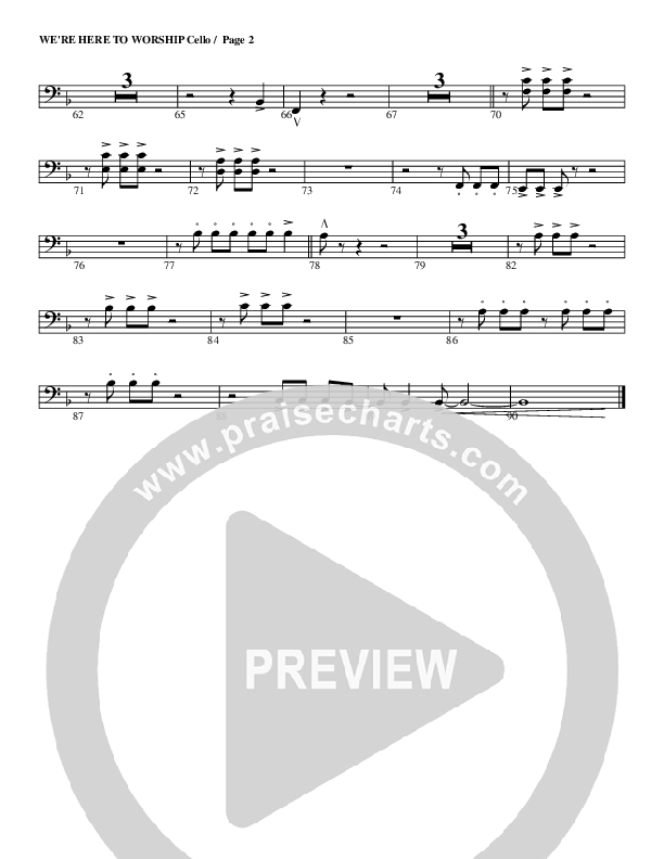 We're Here To Worship Cello (G3 Worship)
