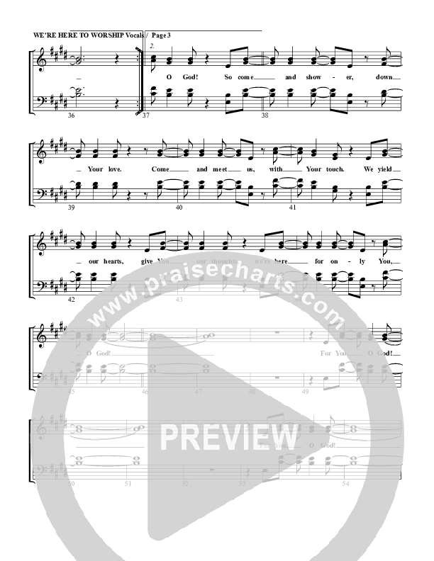 We're Here To Worship Choir Sheet (G3 Worship)