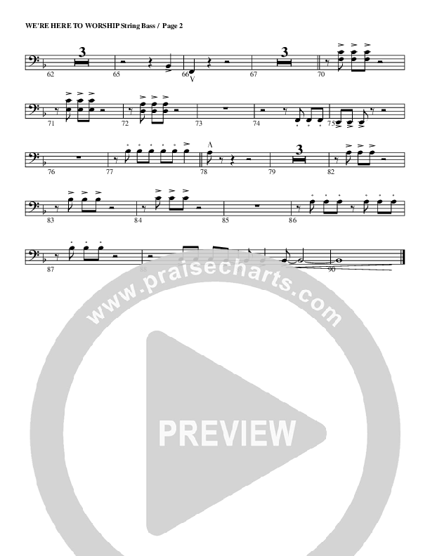 We're Here To Worship Double Bass (G3 Worship)