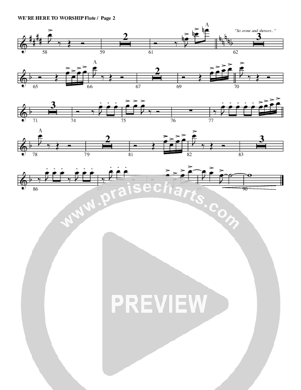 We're Here To Worship Flute (G3 Worship)