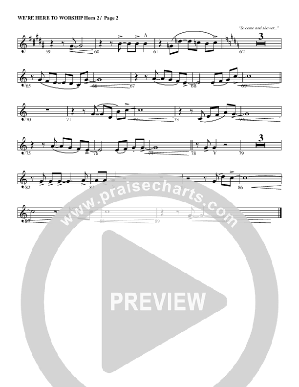 We're Here To Worship French Horn 2 (G3 Worship)