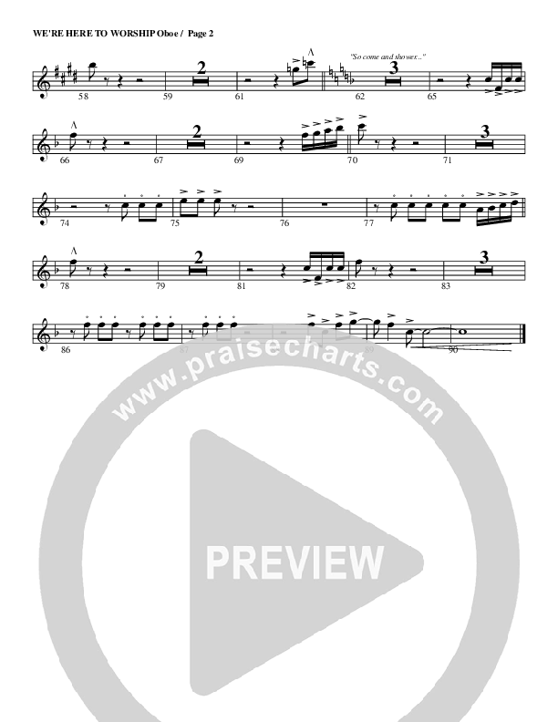 We're Here To Worship Oboe (G3 Worship)