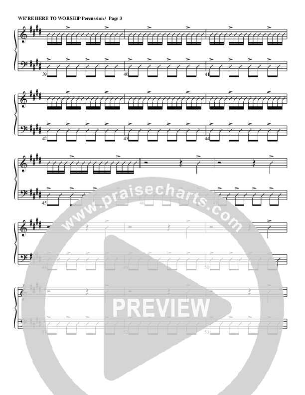 We're Here To Worship Percussion (G3 Worship)