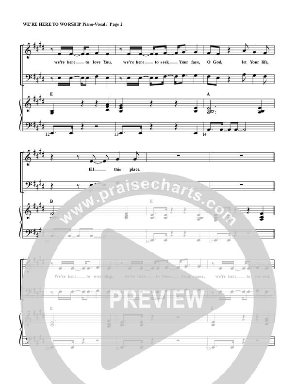 We're Here To Worship Lead & Piano (G3 Worship)