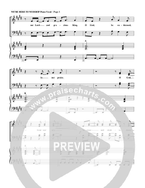 We're Here To Worship Lead & Piano (G3 Worship)