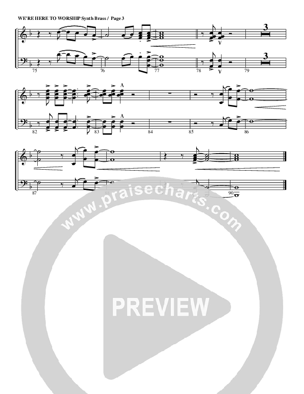 We're Here To Worship Synth Brass (G3 Worship)