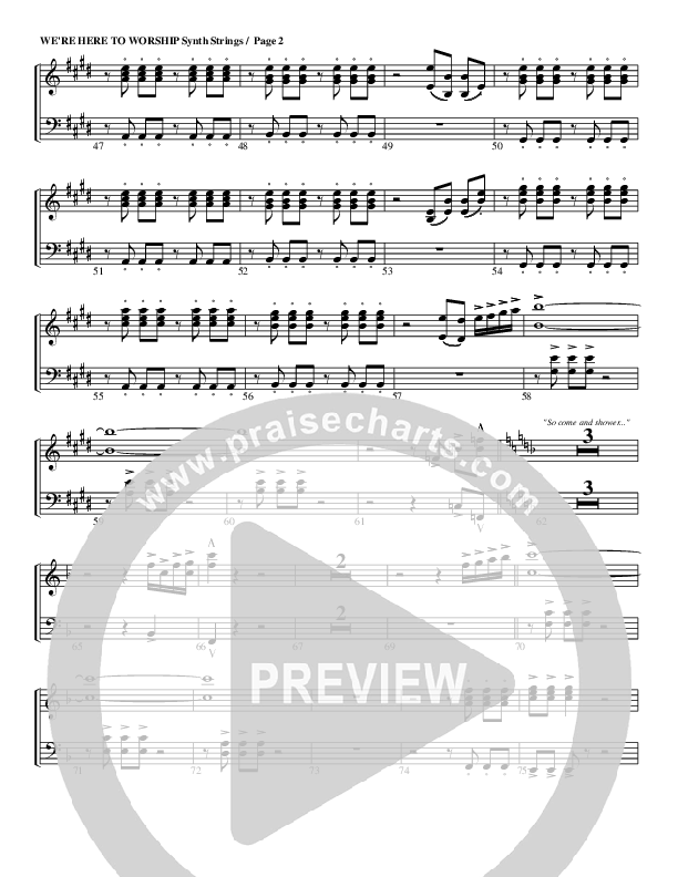 We're Here To Worship Synth Strings (G3 Worship)