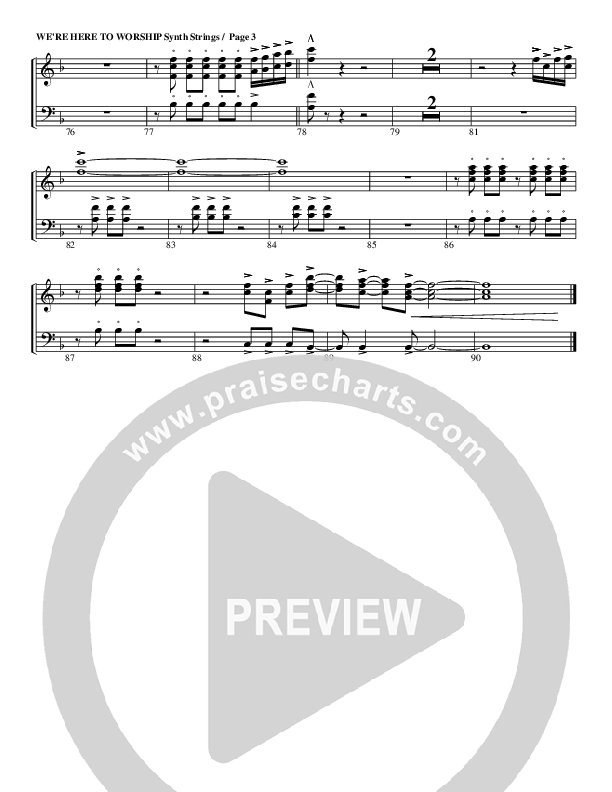 We're Here To Worship Synth Strings (G3 Worship)