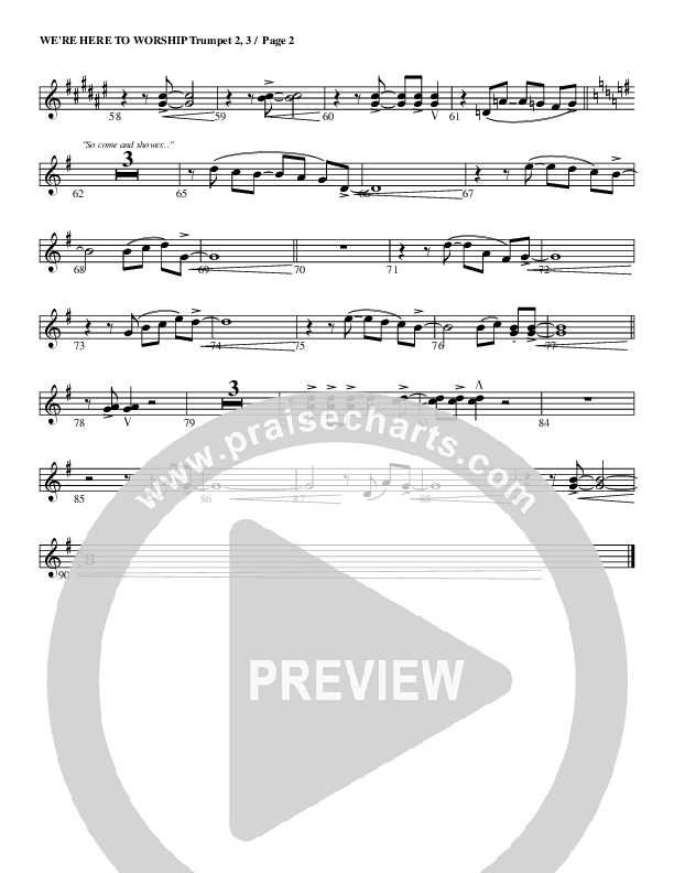 We're Here To Worship Trumpet 2/3 (G3 Worship)