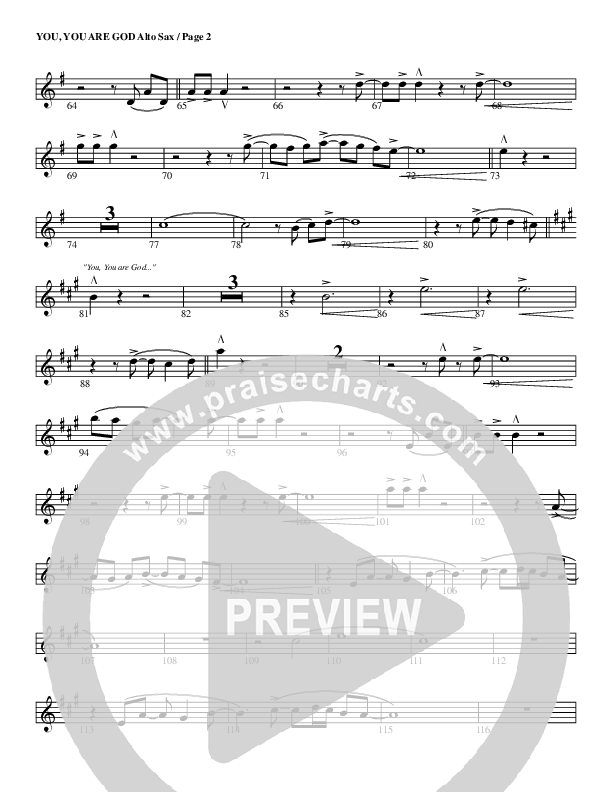 You You Are God Alto Sax (G3 Worship)