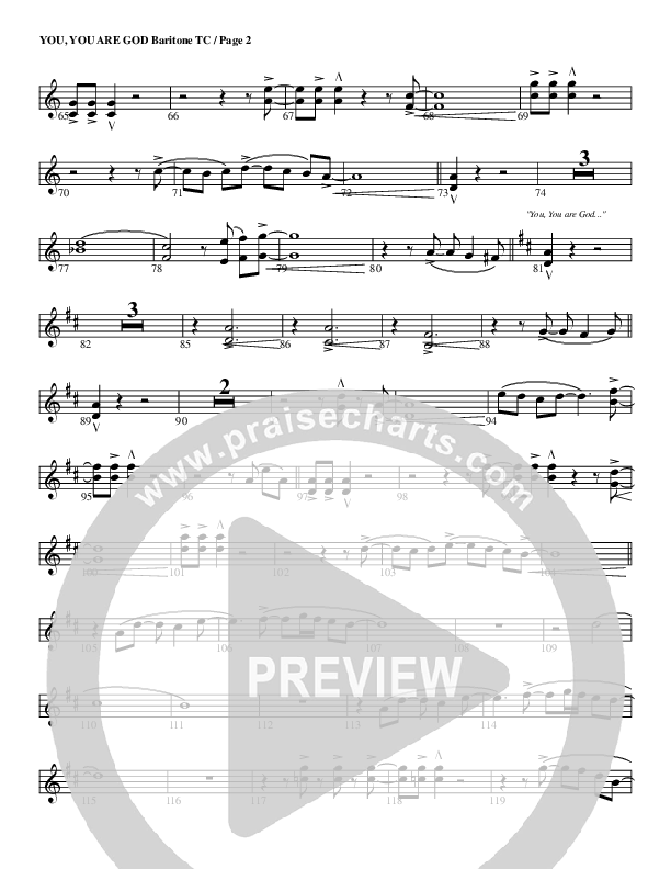 You You Are God Baritone TC (G3 Worship)