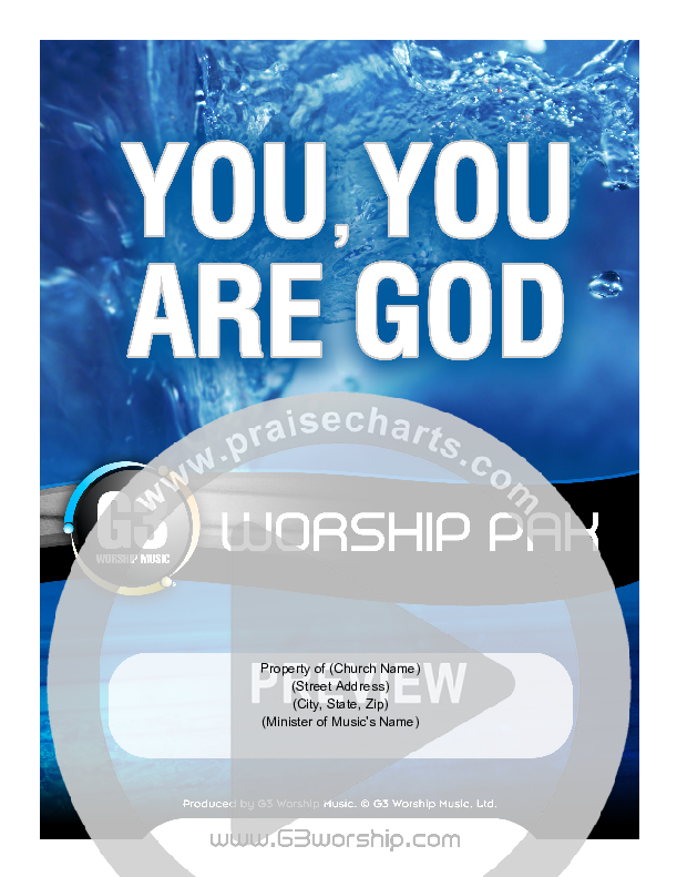 You You Are God Cover Sheet (G3 Worship)
