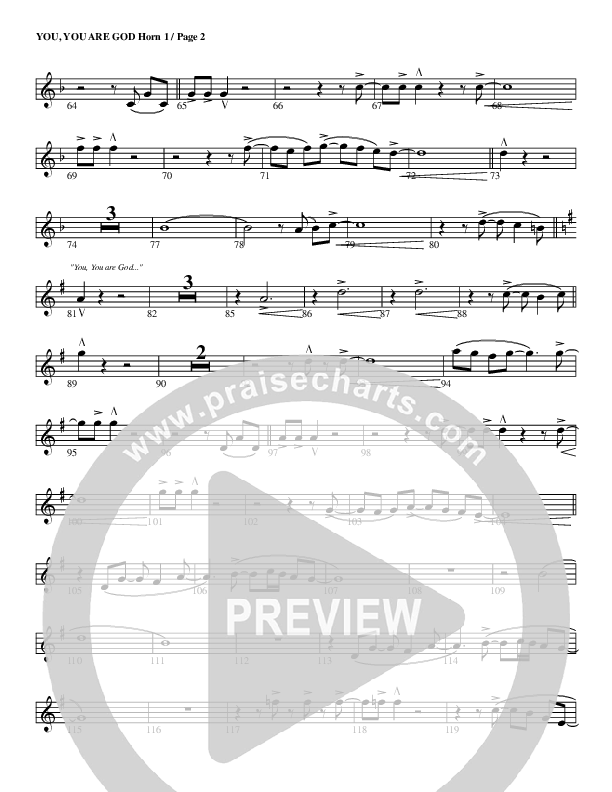 You You Are God French Horn 1 (G3 Worship)