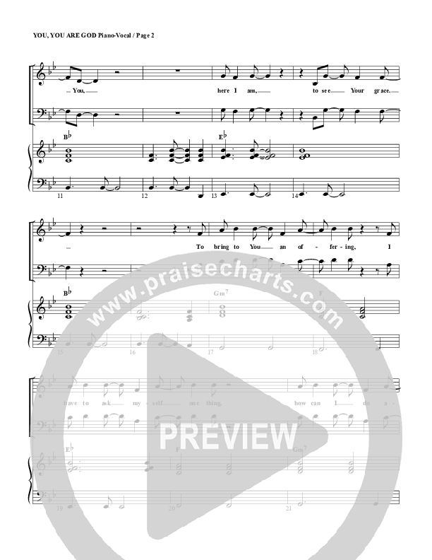 You You Are God Lead & Piano (G3 Worship)