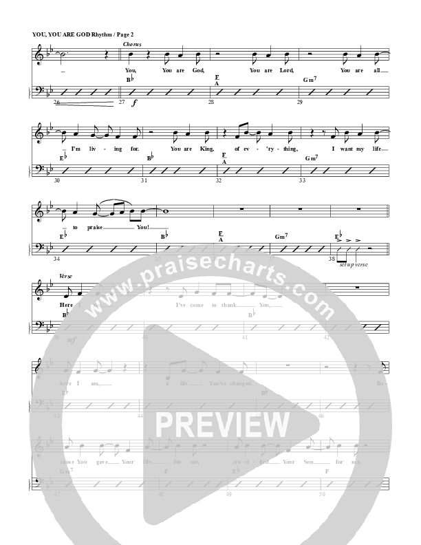 You You Are God Rhythm/Vocal (G3 Worship)