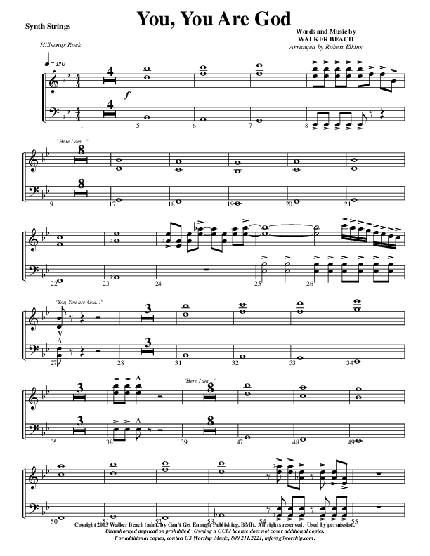 You You Are God Synth Strings (G3 Worship)