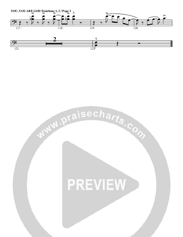 You You Are God Trombone 1/2 (G3 Worship)