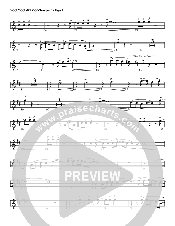 You You Are God Trumpet 1 (G3 Worship)