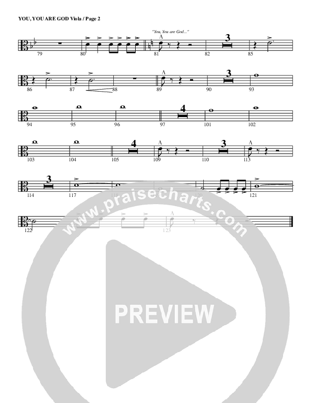 You You Are God Viola (G3 Worship)