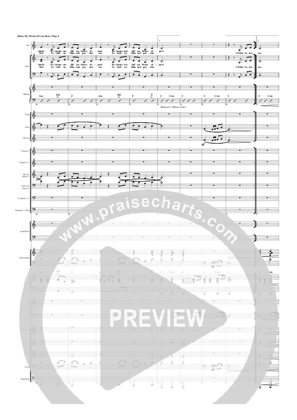 Before The Throne Of God Above Conductor's Score (G3 Worship)