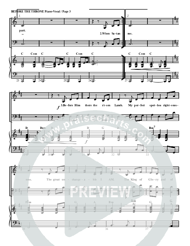 Before The Throne Of God Above Piano/Vocal (SATB) (G3 Worship)