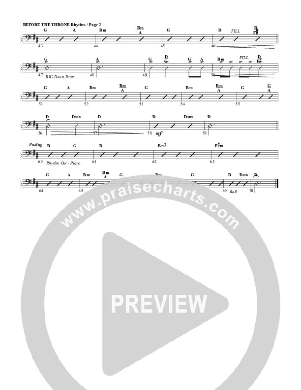 Before The Throne Of God Above Rhythm Chart (G3 Worship)