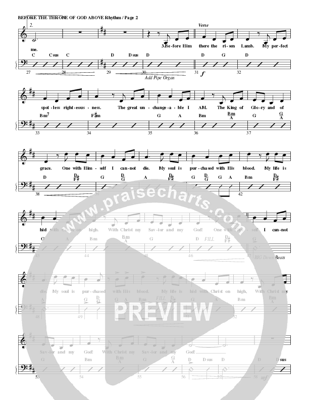 Before The Throne Of God Above Rhythm/Vocal (G3 Worship)