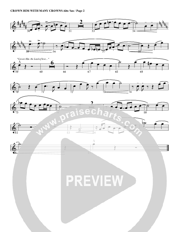 Crown Him With Many Crowns Alto Sax (G3 Worship)