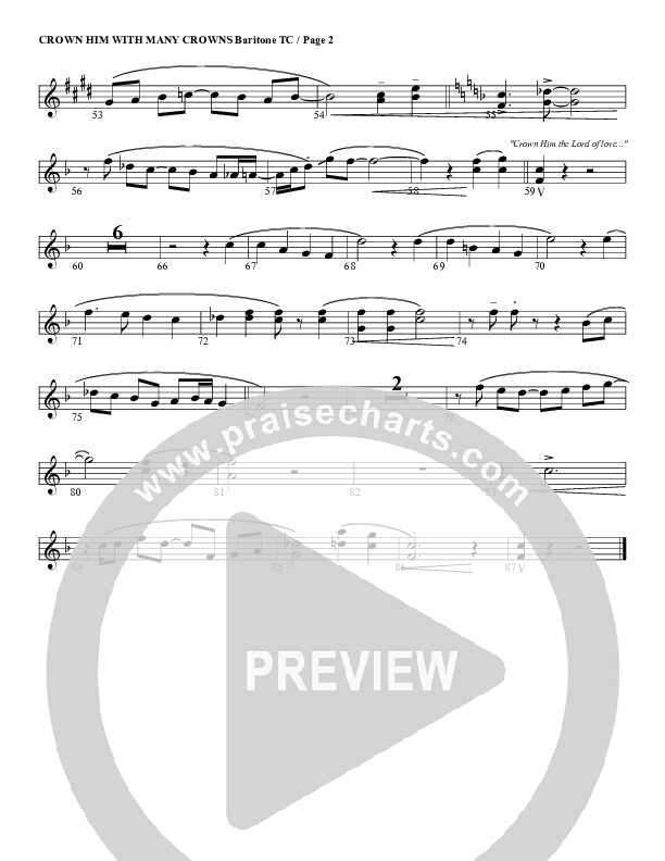 Crown Him With Many Crowns Baritone TC (G3 Worship)