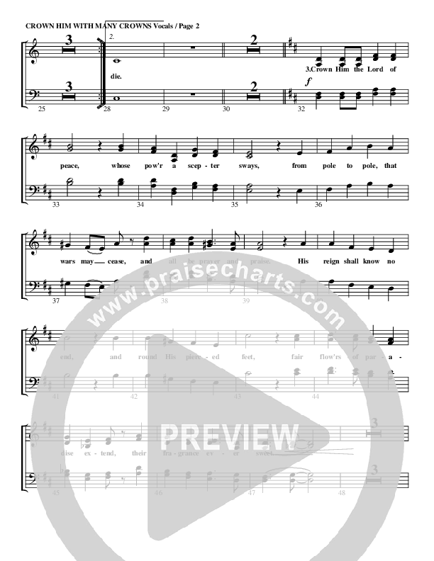 Crown Him With Many Crowns Choir Sheet (G3 Worship)