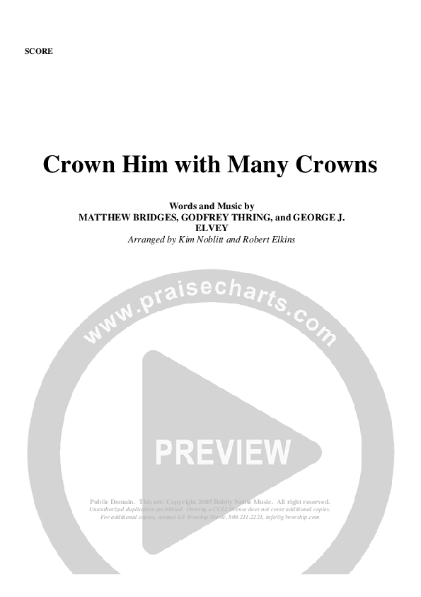 Crown Him With Many Crowns Orchestration (G3 Worship)