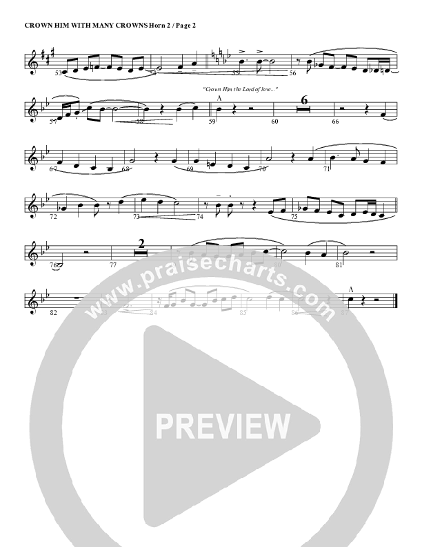 Crown Him With Many Crowns French Horn 2 (G3 Worship)