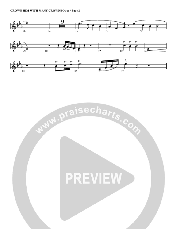 Crown Him With Many Crowns Oboe (G3 Worship)