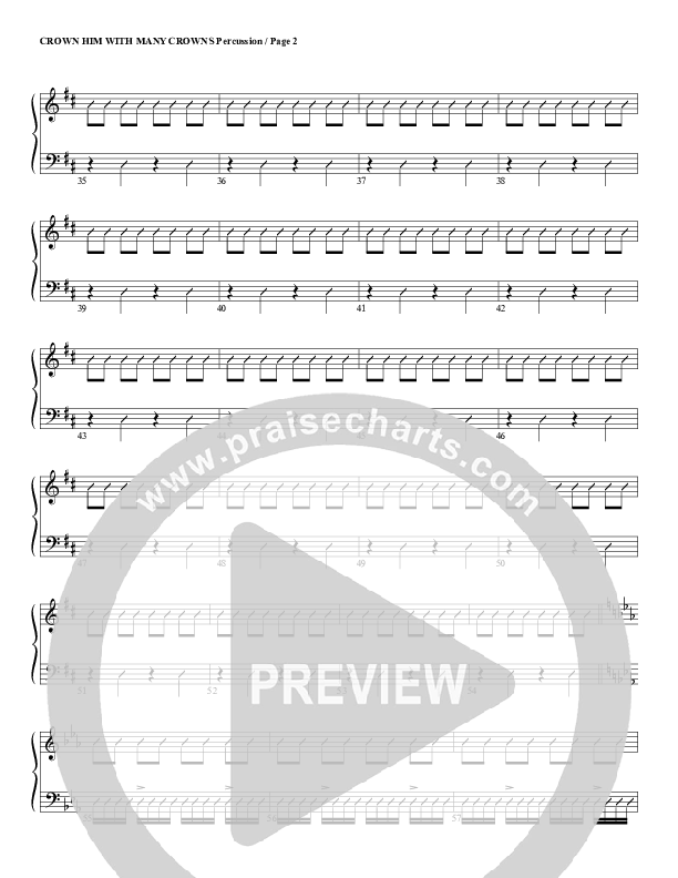 Crown Him With Many Crowns Percussion (G3 Worship)