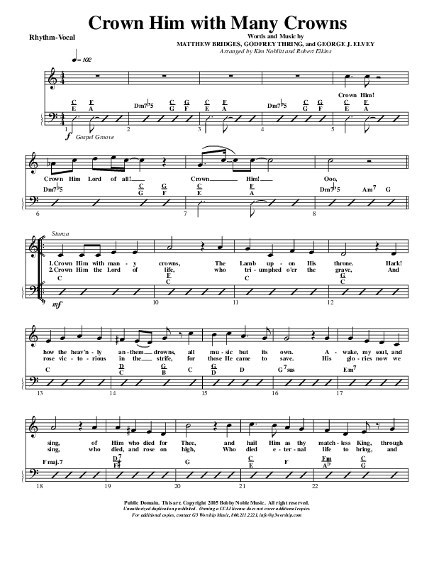 Crown Him With Many Crowns Rhythm/Vocal (G3 Worship)