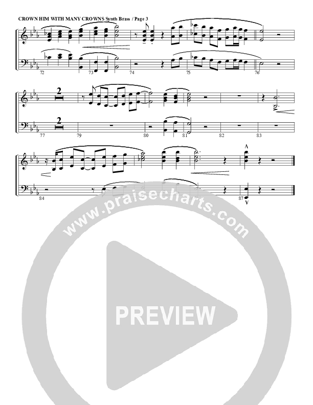 Crown Him With Many Crowns Synth Brass (G3 Worship)