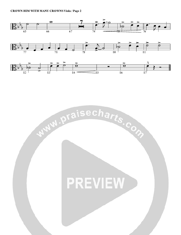Crown Him With Many Crowns Viola (G3 Worship)